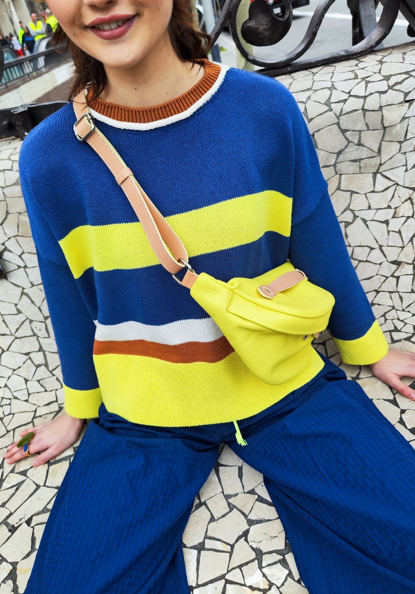 Blue Solete Sweater