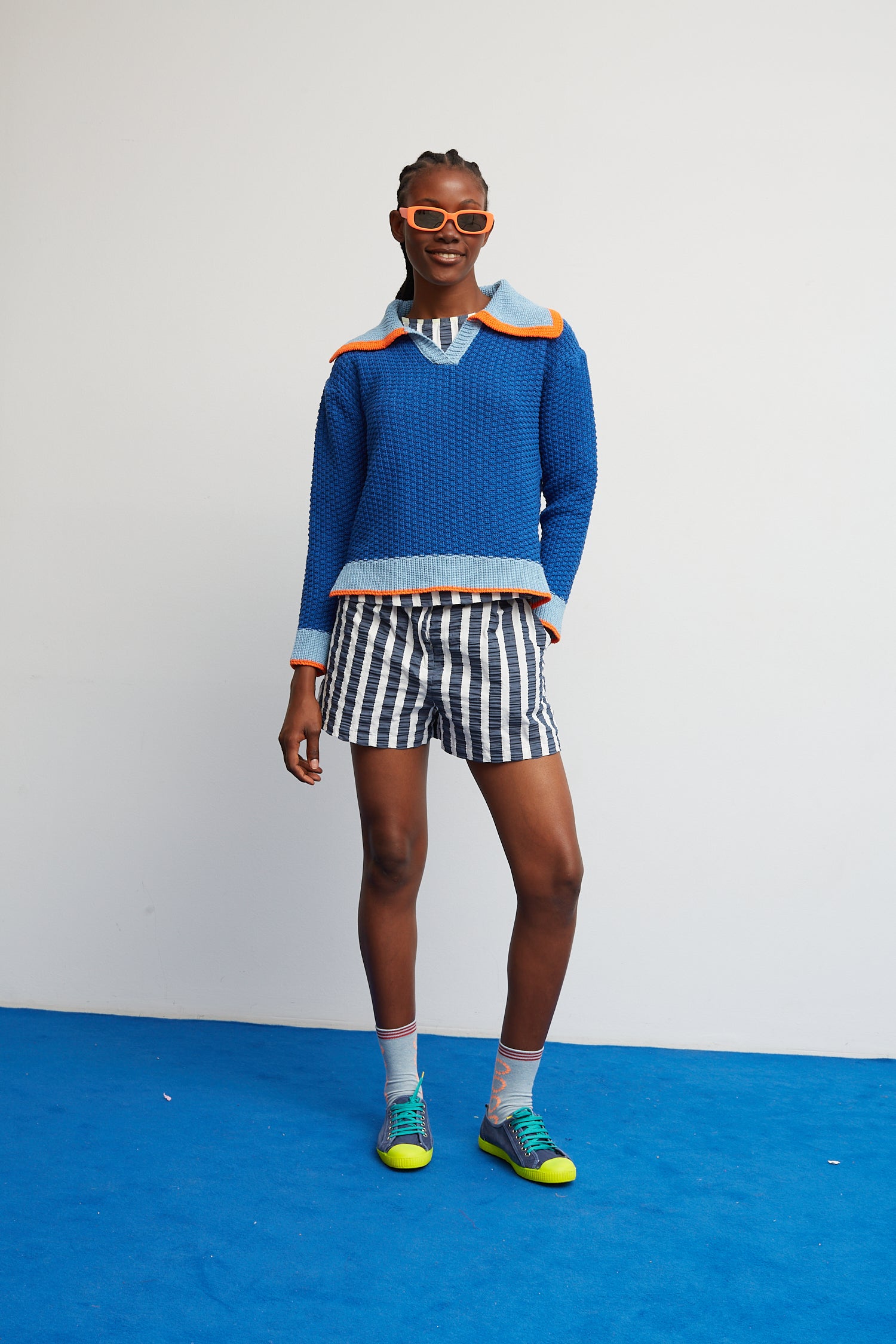 Blue Match Sweater