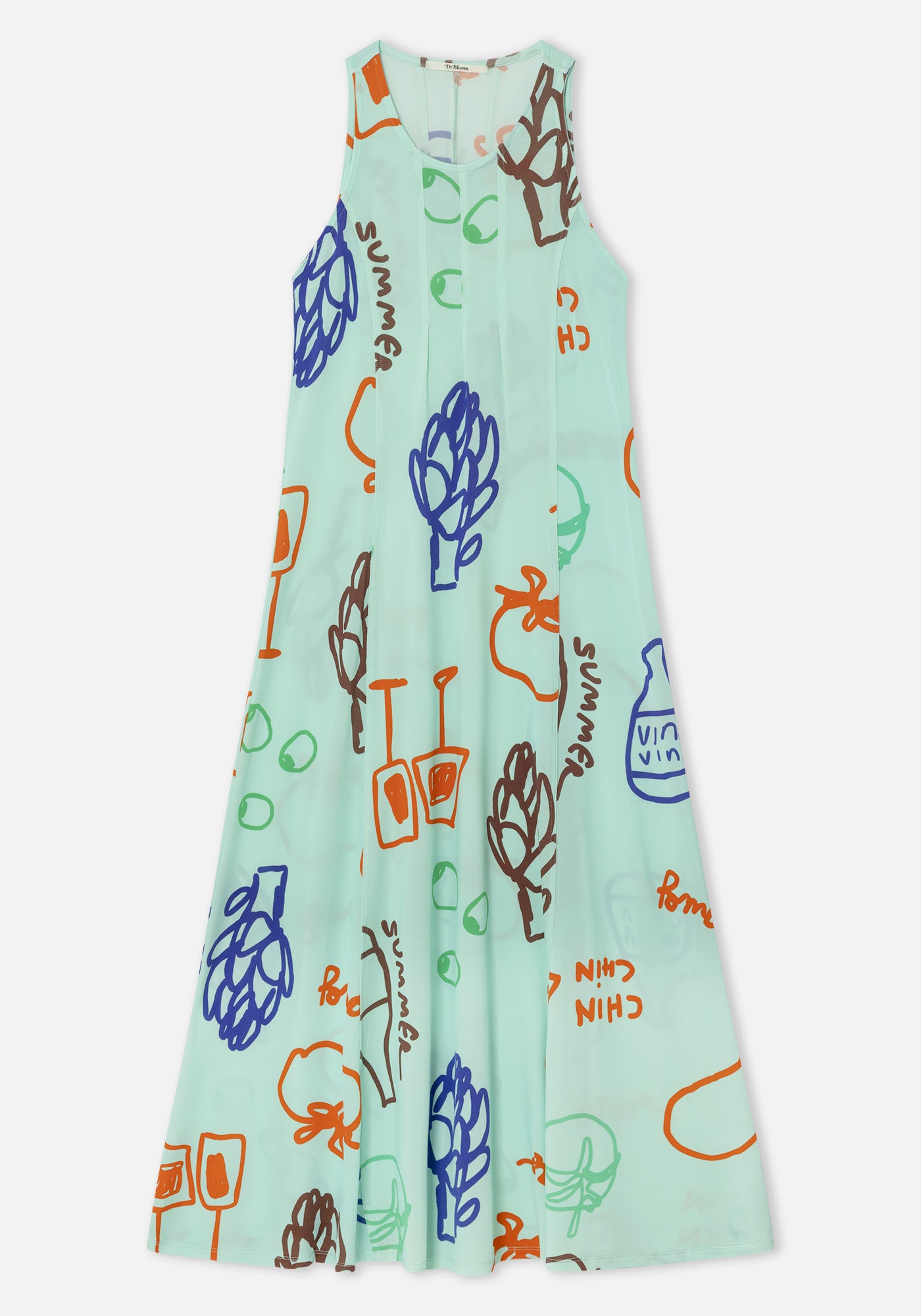 Aqua Crunch-Kleid