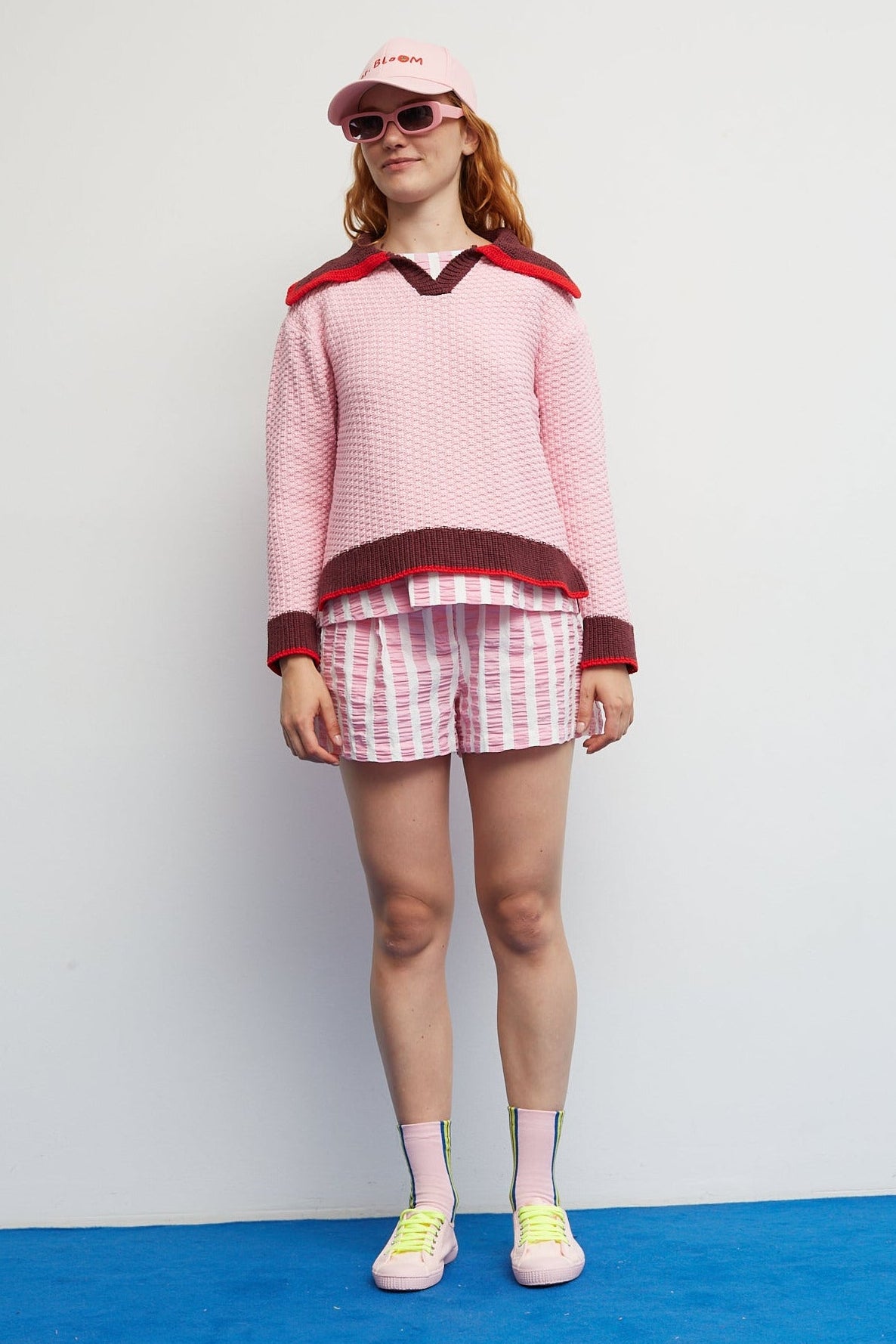 Pink Striped Star Shorts