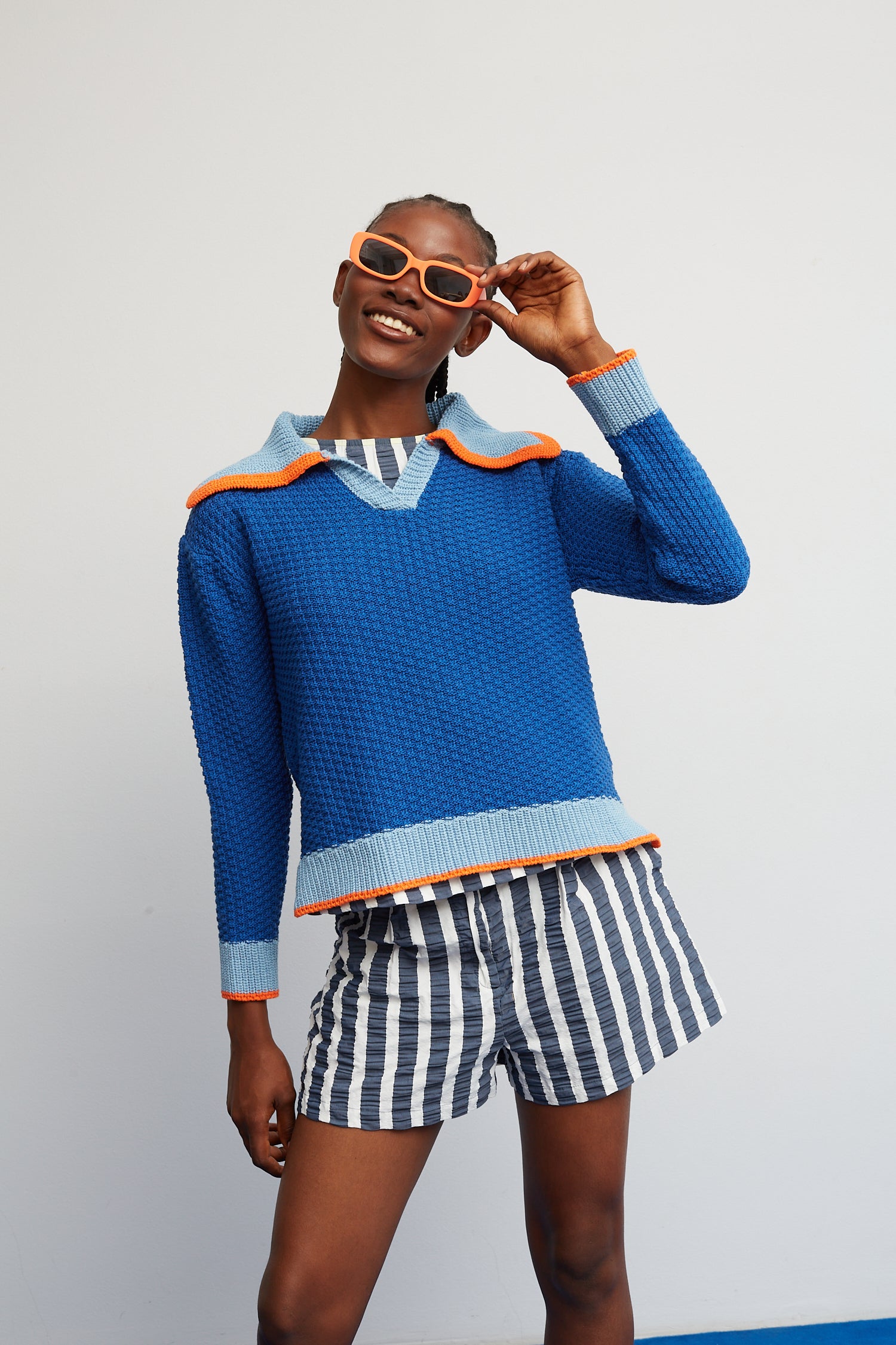 Blue Match Sweater
